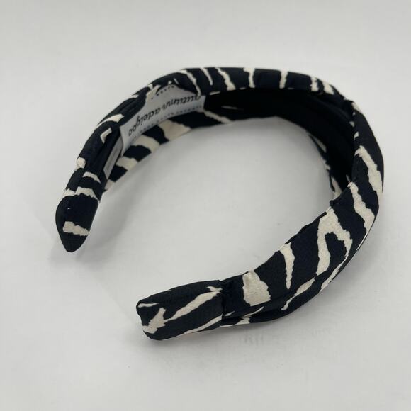 AUTUMN ADEIGBO Headband NEW Zebra Animal Print Black Hair Accessory Rare NWOT - Picture 5 of 11